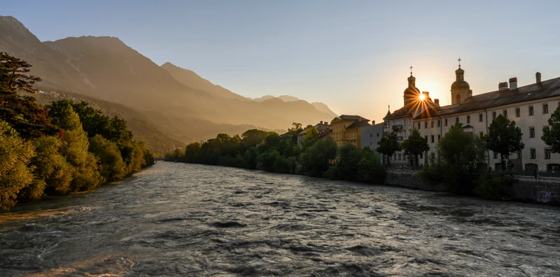 innsbruck, river inn, view